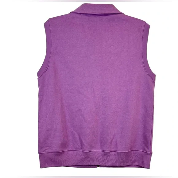 Vintage 80s Blair Purple Zip Up Vest Size L - Picture 2 of 7